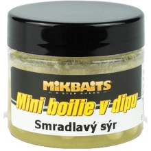 MIKBAITS - Mini boilie v dipu Smradlavý sýr 8 mm 50 ml