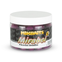 MIKBAITS - Mirabel Fluo boilie 150 ml Pikantní švestka 12 mm