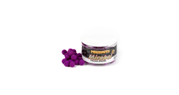 MIKBAITS - Mirabel Fluo boilie 150 ml Pikantní švestka 12 mm