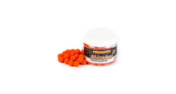MIKBAITS - Mirabel Fluo boilie 150 ml Půlnoční pomeranč 12 mm