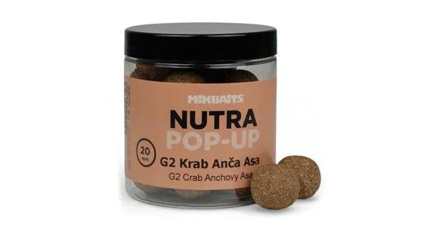 MIKBAITS - Nutra Pop-Up 20 mm 250 ml G2 Krab ančovička asa