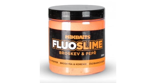 MIKBAITS - Obalovací dip Fluo Slime 100 g Broskev Black Pepper