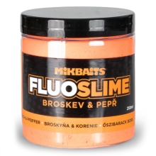 MIKBAITS - Obalovací dip Fluo Slime 100 g Broskev Black Pepper
