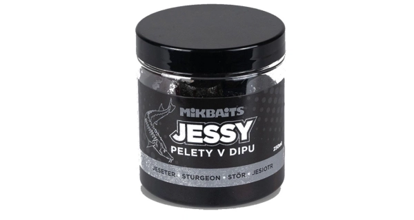 MIKBAITS - Pelety v dipu Jessy Jeseter Řada 250 ml 20 mm