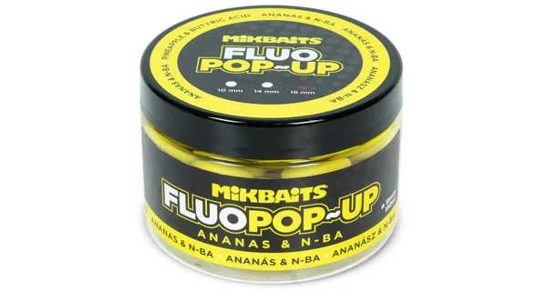 MIKBAITS - Plovoucí boilie Fluo Ananas N-BA 150 ml 14 mm