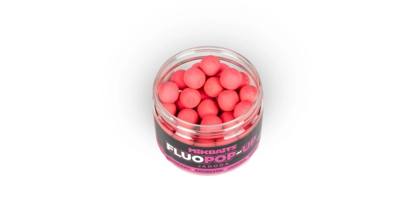 MIKBAITS - Plovoucí boilie Fluo Jahoda 150 ml 14 mm