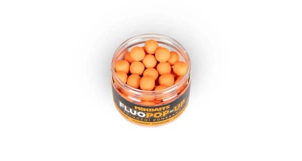 MIKBAITS - Plovoucí boilie Fluo Půlnoční pomeranč 150 ml 14 mm