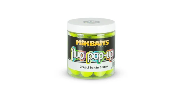 MIKBAITS - Plovoucí fluo boilie 250 ml - zrající banán 18 mm