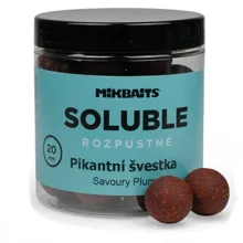 MIKBAITS - Rozpustné boilie Soluble 20 mm 250 ml Pikantní švestka