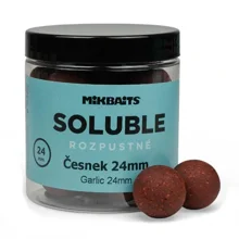MIKBAITS - Rozpustné boilie Soluble 24 mm 250 ml Česnek