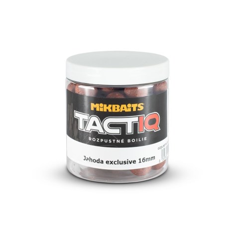 MIKBAITS - Tactiq rozpustné boilie 250 ml - jahoda EXClusive 16 mm