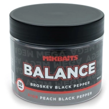 MIKBAITS - Vyvážené boilie Mega Balance BigB 30 mm 300 ml Broskev Pepř