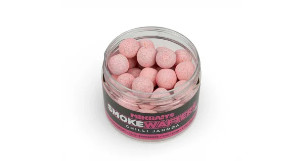 MIKBAITS - Vyvážené boilie Smoke Wafters 14 mm 150 ml Chilli Jahoda