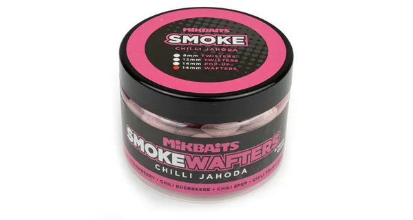 MIKBAITS - Vyvážené boilie Smoke Wafters 14 mm 150 ml Chilli Jahoda