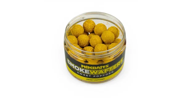 MIKBAITS - Vyvážené Boilie Smoke Wafters 14 mm 150 ml Sweet Popcorn