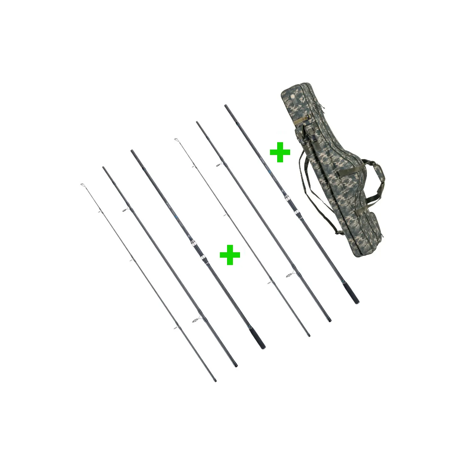 MIVARDI - 2x prut Sentinel Carp 360M + obal Multi Camo 130