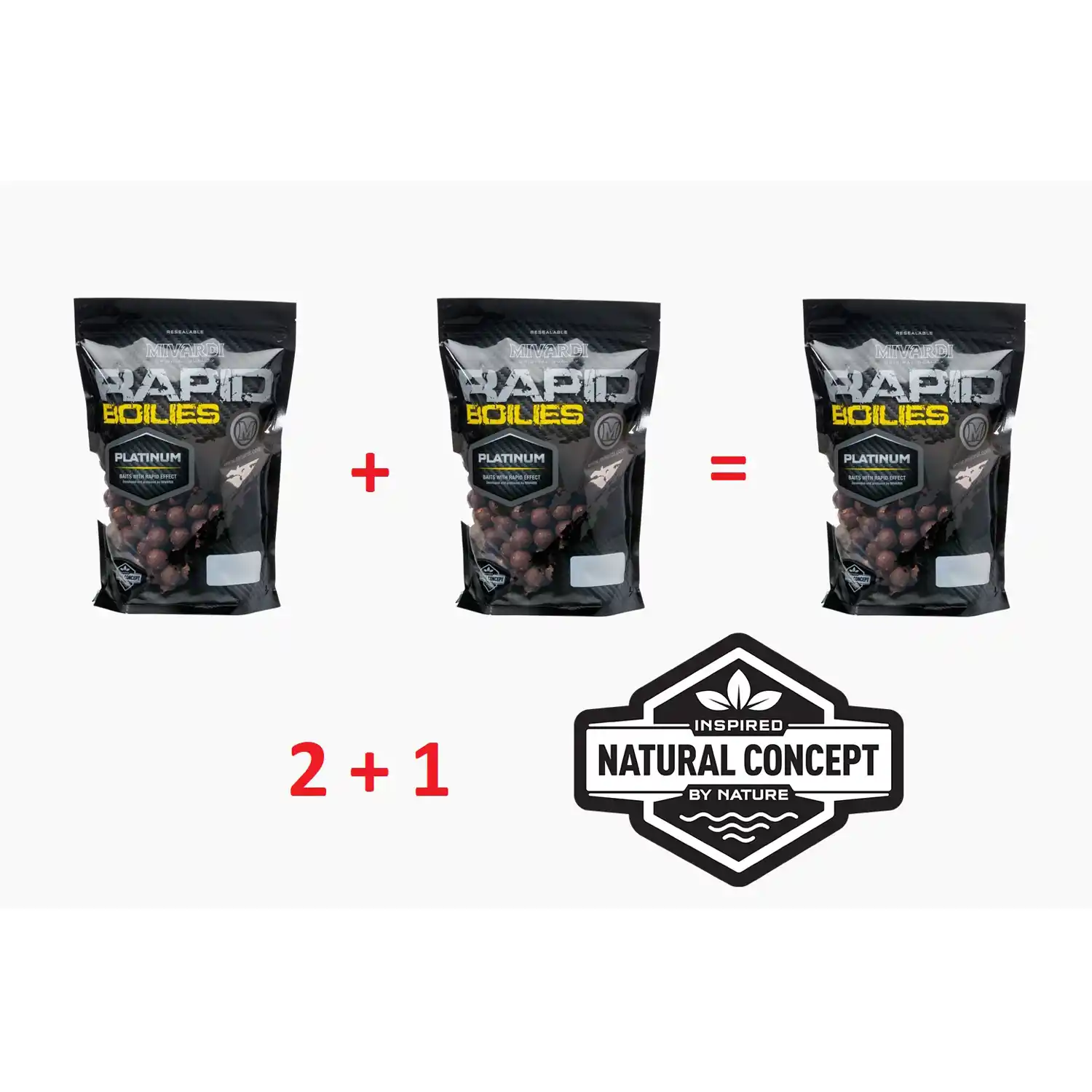 MIVARDI MIVARDI - Akce 2+1 Rapid Boilies Platinum B17 20 mm 950 g