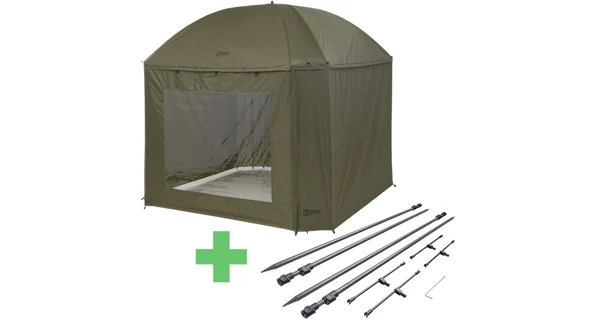 MIVARDI - Deštník Session Umbrella XL + Sada stabilizačních tyčí Hardcore Session Umbrella XL