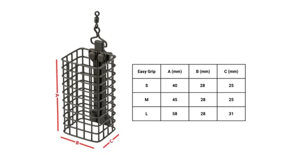MIVARDI - Feederové krmítko EasyGrip Square vel. M 50 g