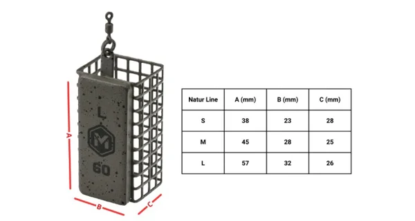 MIVARDI - Feederové krmítko Nature line Square vel. M 40 g