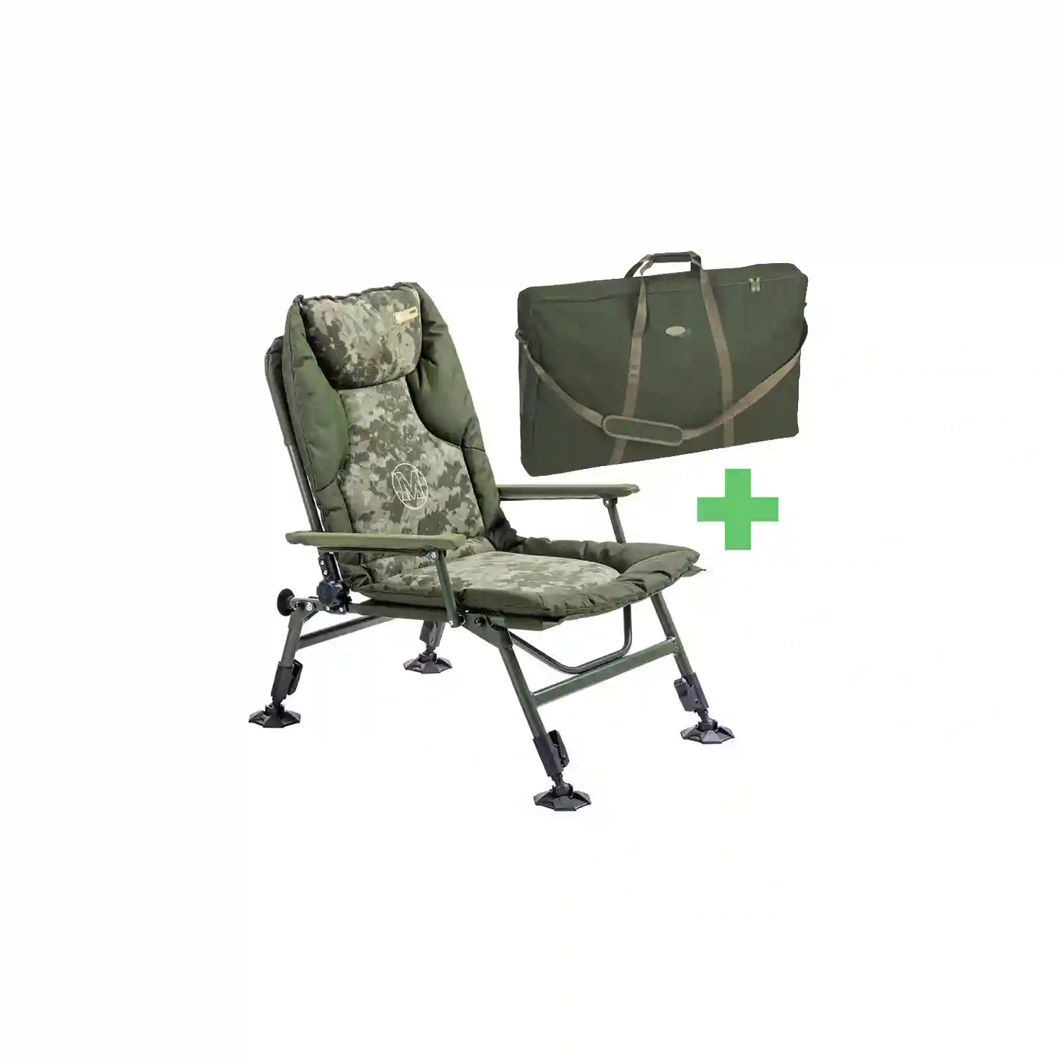 MIVARDI MIVARDI - Křeslo CamoCODE Arm + Transportní taška