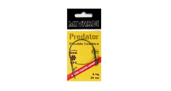 MIVARDI - Lanka na dravce Predator (obratlík + karabinka) 2 ks 35 cm 9 kg
