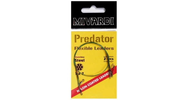 MIVARDI - Lanka na dravce Predator (obratlík + karabinka) 2 ks 45 cm 12 kg