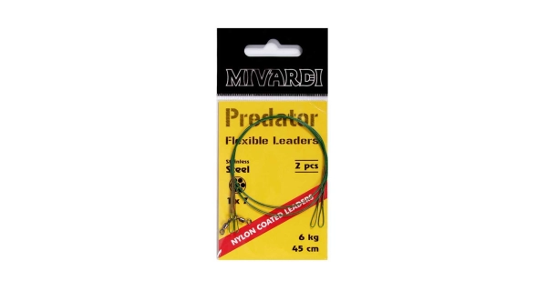 MIVARDI - Lanka na dravce Predator (obratlík + očko) 2 ks 45 cm 9 kg