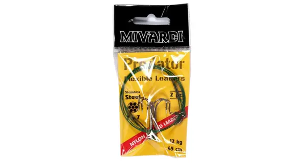 MIVARDI - Lanko na dravce Predator Obratlík + trojháček 25 cm 6 kg 2 ks