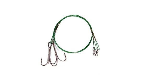 MIVARDI - Lanko na dravce Predator Obratlík + trojháček 35 cm 9 kg 2 ks