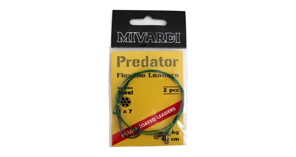 MIVARDI - Lanko na dravce Predator Obratlík + trojháček 45 cm 12 kg 2 ks