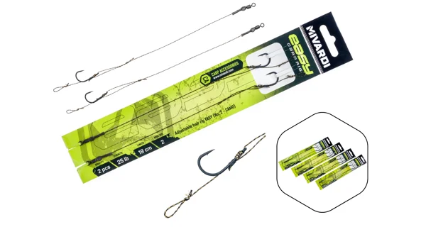 MIVARDI - Návazce Adjustable Hair Rig Easy vel. 2 Camo