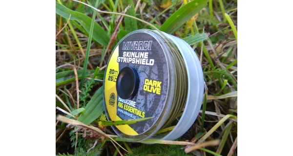 MIVARDI - Návazcová šňůrka Skinline Stripshield 15 m/25 lb Dark olive