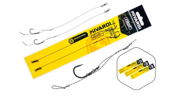 MIVARDI - Návazec Adjustable Hair Rig 19 cm 25 lb vel. 6 2 ks