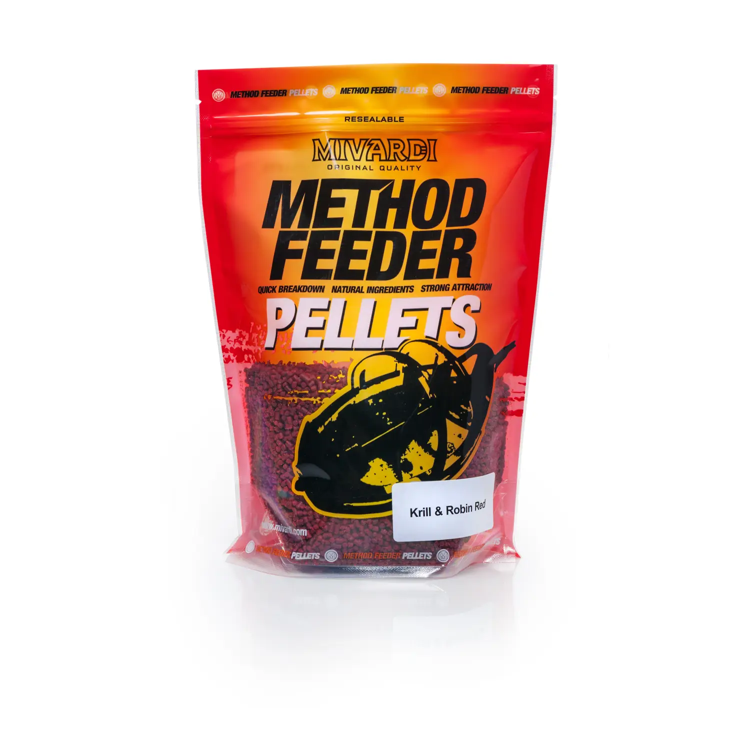 MIVARDI MIVARDI - Pelety Method Pellets 750 g 2,8 mm Krill & Robin Red