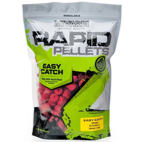 MIVARDI - Pelety Rapid Easy Catch 12 mm 1 kg Jahoda