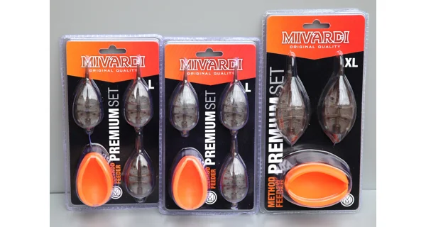 MIVARDI - Set krmítek Method Feeder Set Premium L 30 g + 40 g + 50 g + Formička