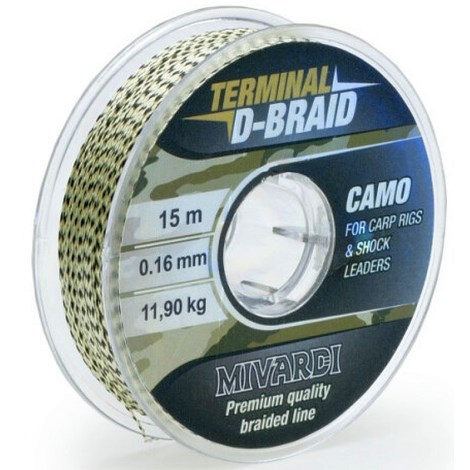 MIVARDI - Šňůra Terminal D-Braid - Camo 0,08 mm 15 m