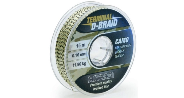 MIVARDI - Šňůra Terminal D-Braid - Camo 0,22 mm 15 m