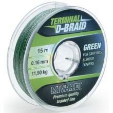 MIVARDI - Šňůra Terminal D-Braid - Green 0,10 mm 15 m