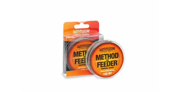 MIVARDI - Splétaná šňůra Method & Feeder Sinking Braid Hnědá 0,14 mm 8,95 kg 150 m