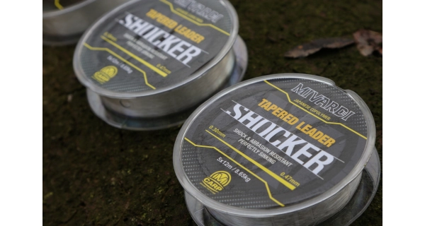 MIVARDI - Ujímaný vlasec Shocker Tapered Leader 0,28–0,47 mm 6,95 kg 5 x 12 m