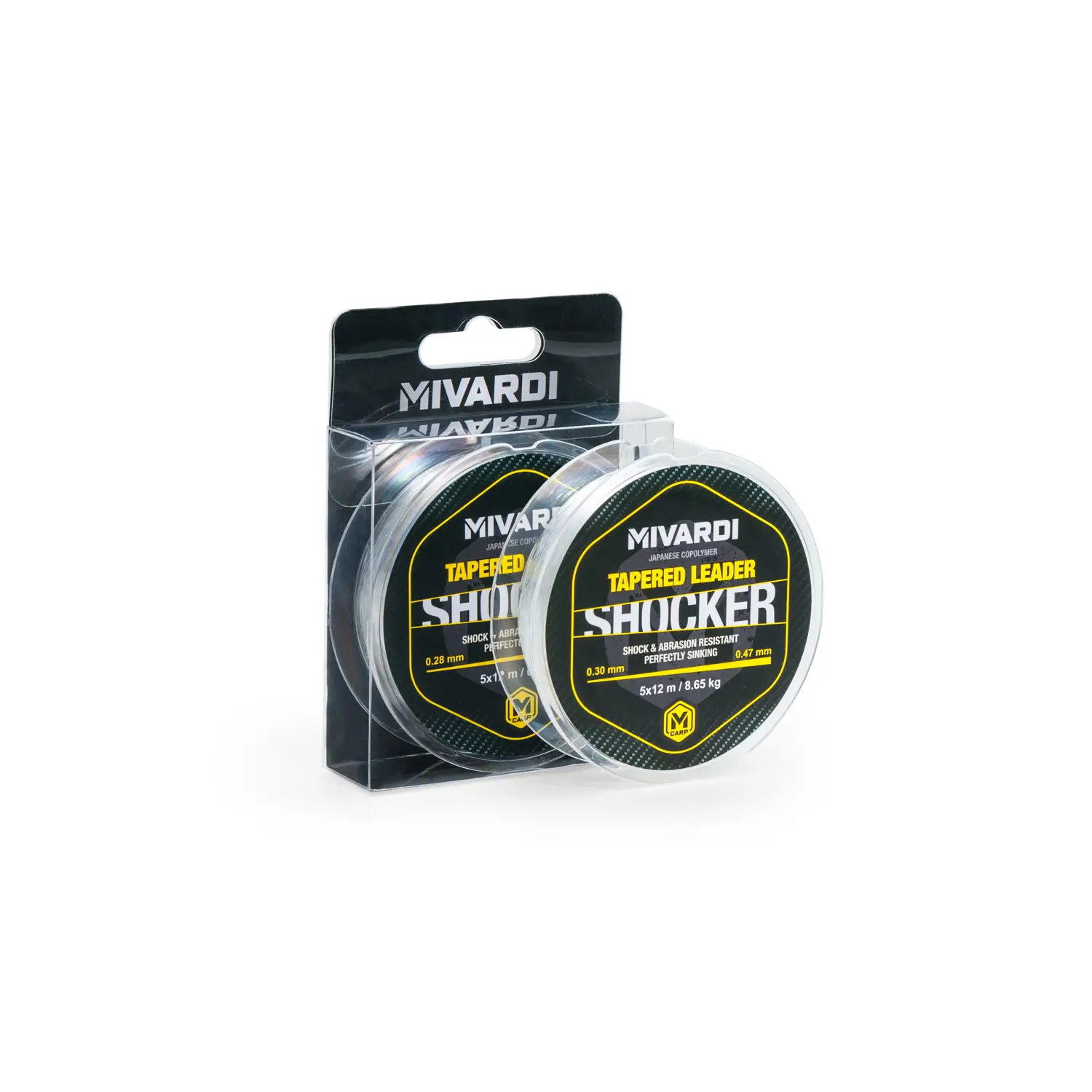 MIVARDI MIVARDI - Ujímaný vlasec Shocker Tapered Leader 0,30–0,57 mm 8,65 kg 5 x 15 m