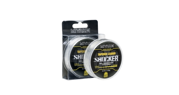 MIVARDI - Ujímaný vlasec Shocker Tapered Leader 0,30–0,47 mm 8,65 kg 5 x 12 m