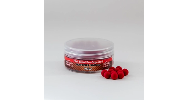 MOTABA CARP - Mrakující vyvážené Boilie Smoke Wafters Játra 10 mm 30 g