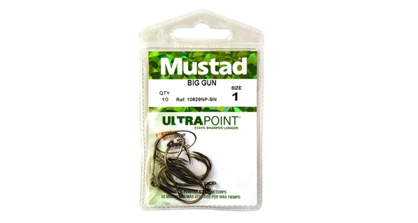 MUSTAD - Háček Big Gun Black Nickel vel. 2/0 8 ks