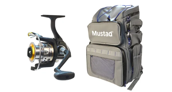 MUSTAD - Set Batoh Game Time + Naviják Ryobi Oasys 2000