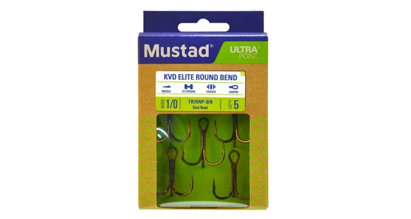 MUSTAD - Trojháčky NP Round Bend Treble Hook vel. 4 6 ks