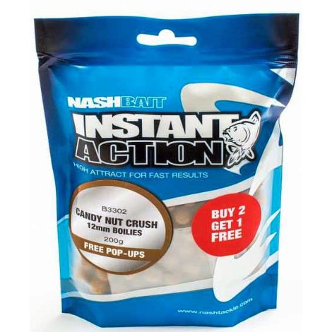 NASH - Boilie Instant Action Candy Nut Crush 12 mm 200 g