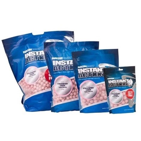 NASH - Boilies Instant Action Strawberry Crush 15 mm 200 g